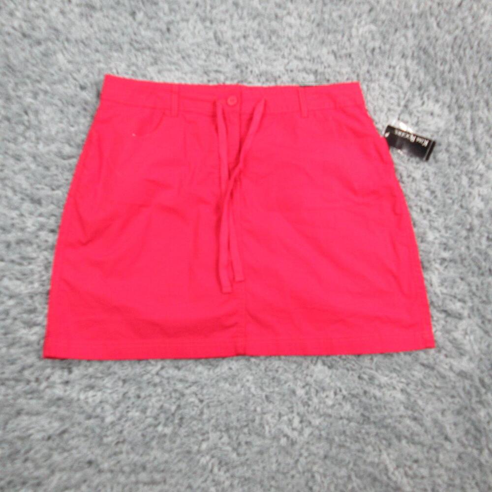 Kim Rogers Skort Womens 16 Red Mercury E Twill Drawstring Tag Pockets 36x18* NWT